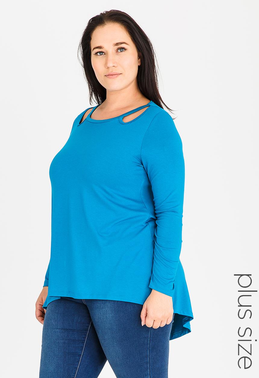 STYLE REPUBLIC PLUS - Hi-low Swing Top Mid Blue
