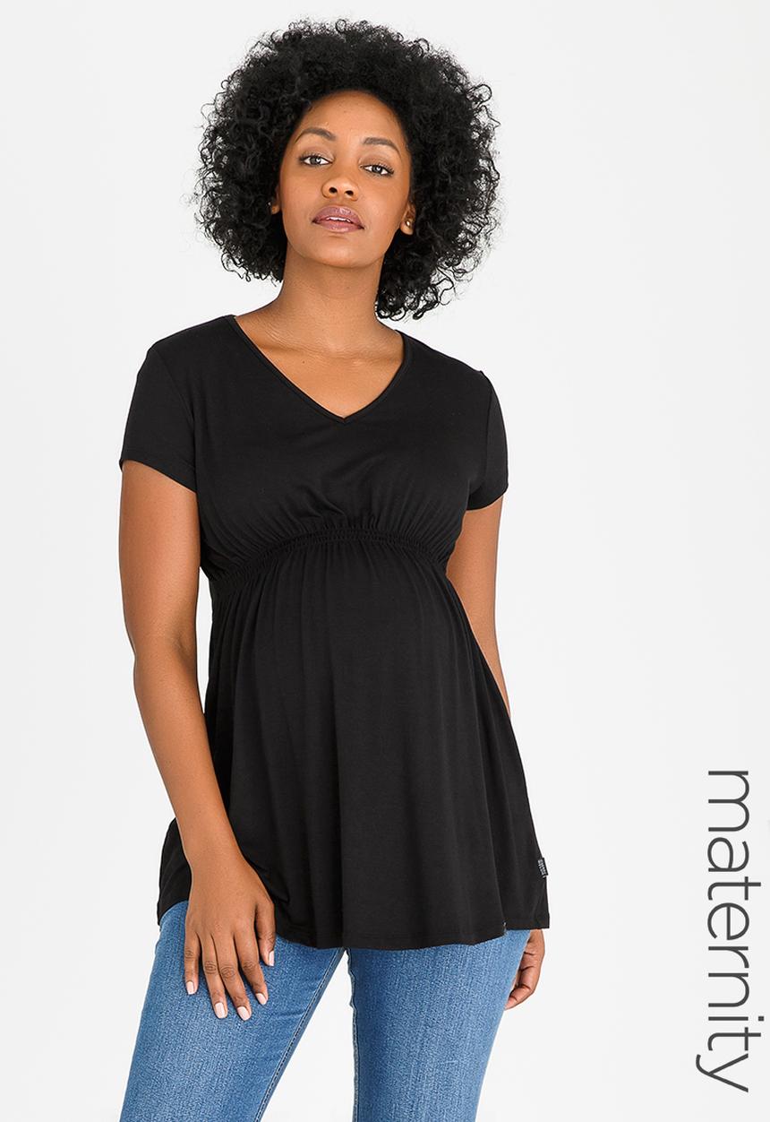 Cherry Melon - Basic Underbust Smock Top Black
