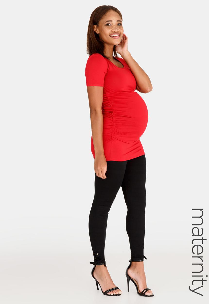 Cherry Melon - Short Sleeve Round Neck Tee Red