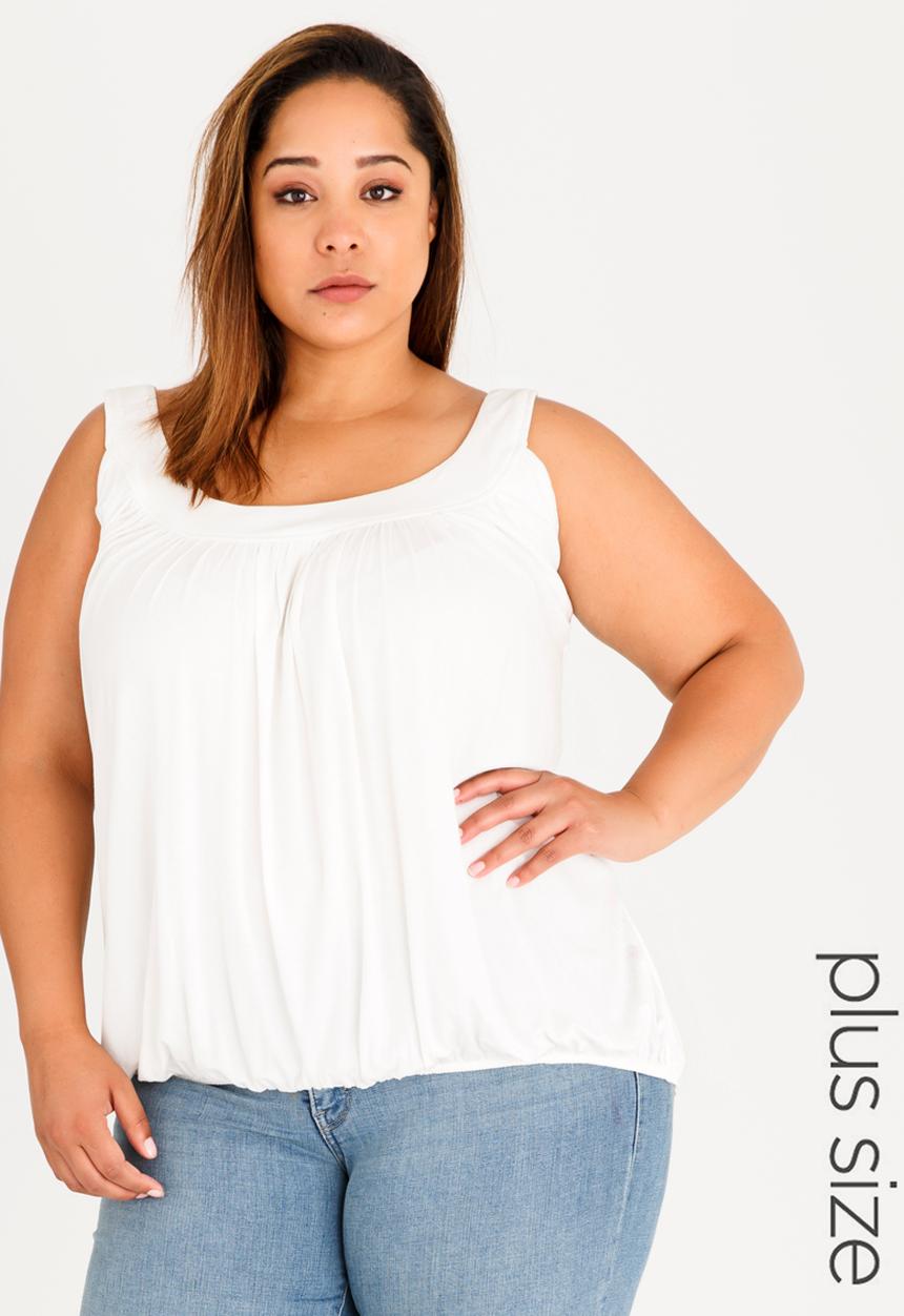 edit Plus - Bubble Hem Cami Cream