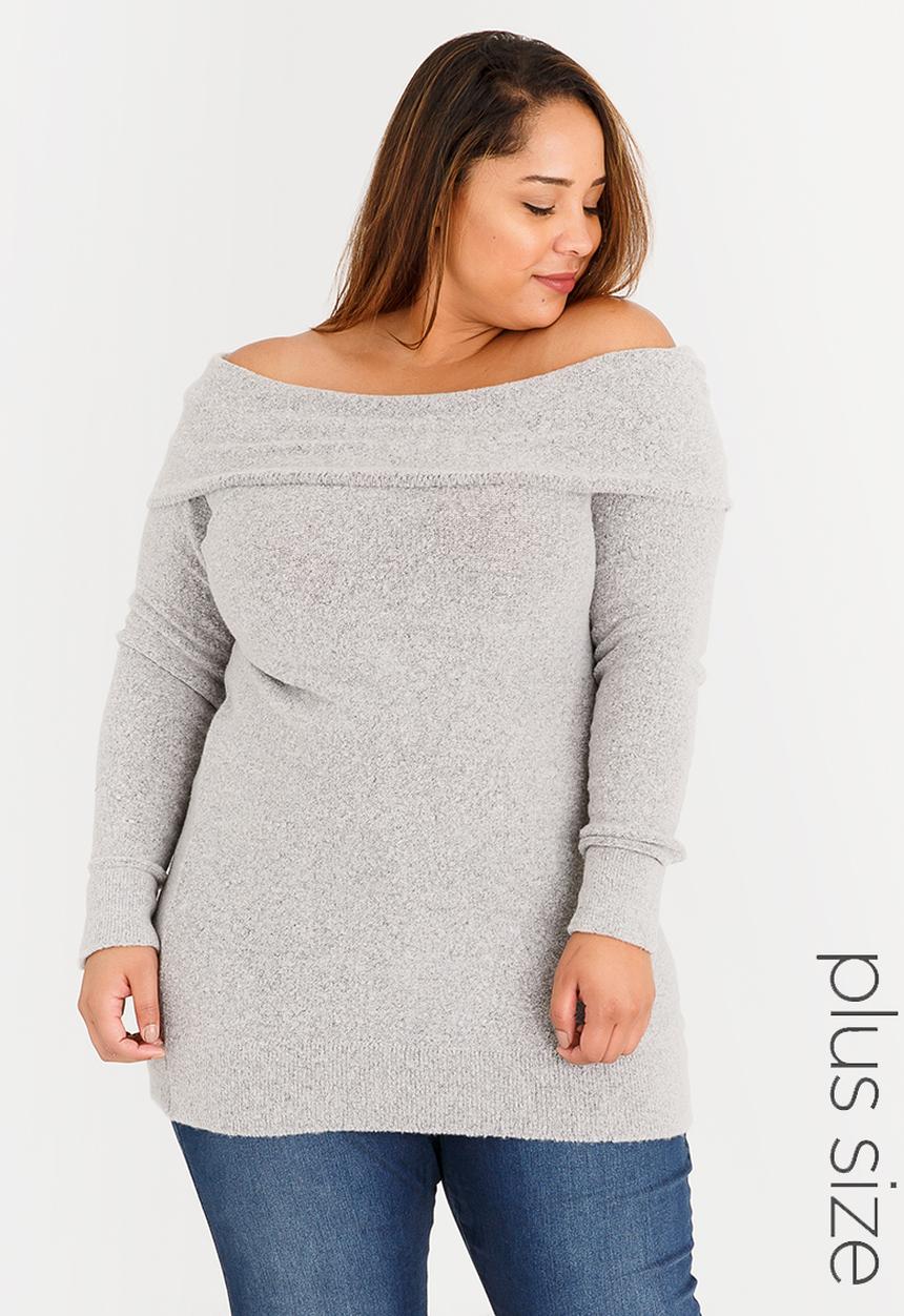 STYLE REPUBLIC PLUS - Bardot Jersey Grey