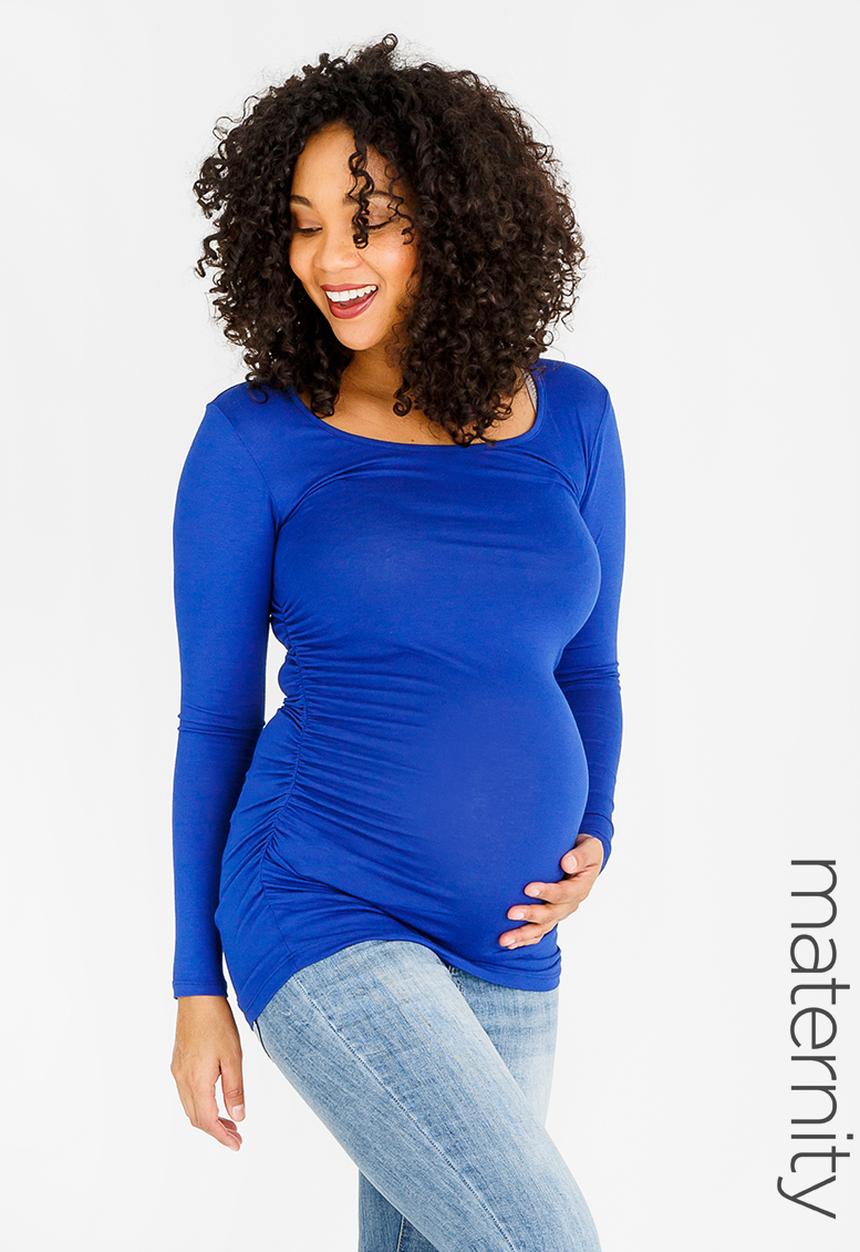 Cherry Melon - Longsleeve Side Detail Tee Cobalt