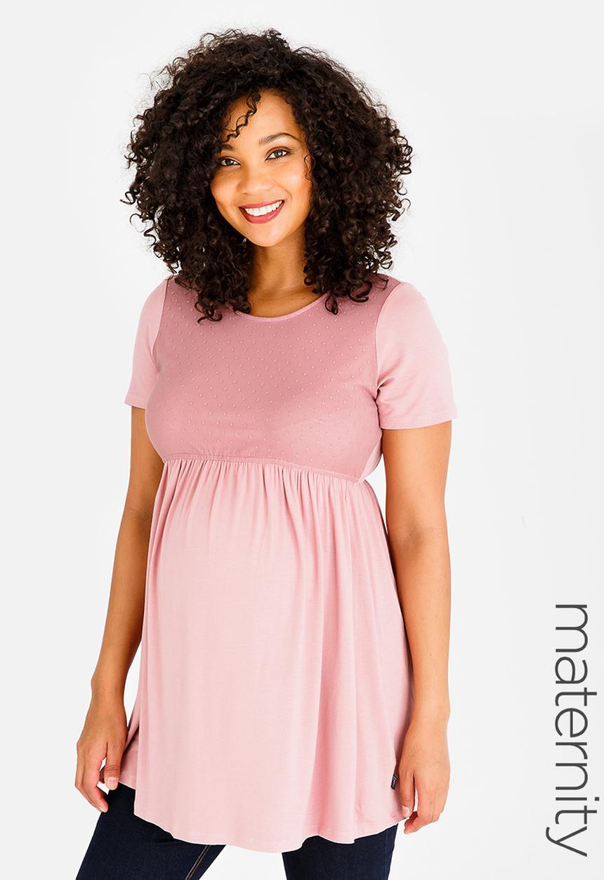 Cherry Melon - Mesh Skater Top Pale Pink