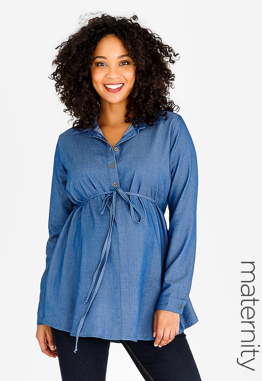 Cherry Melon - Denim Shirt Dark Blue
