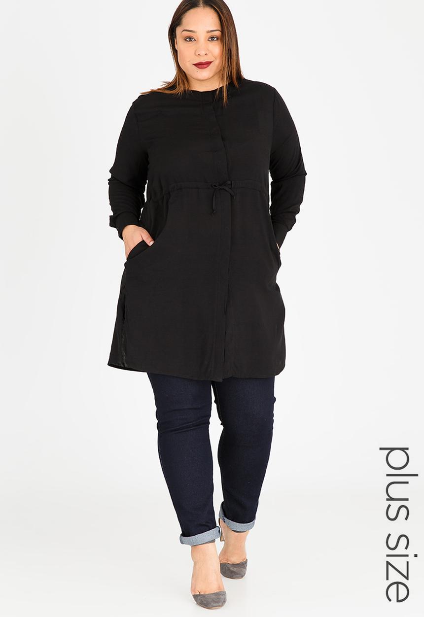 edit Plus - Longer Length Shirt Black