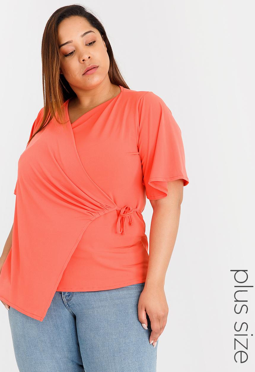 edit Plus - Wrap Top Orange