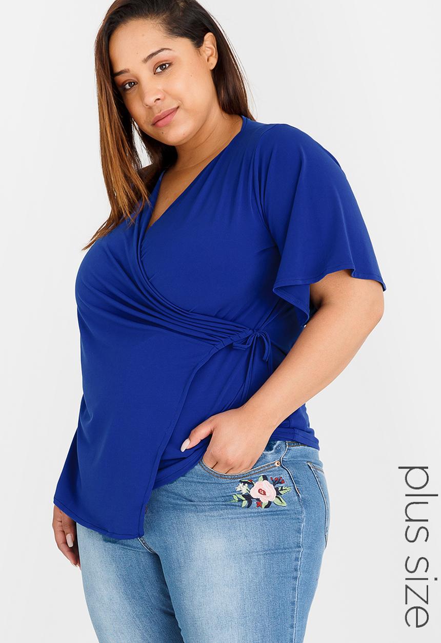 edit Plus - Wrap Top Mid Blue