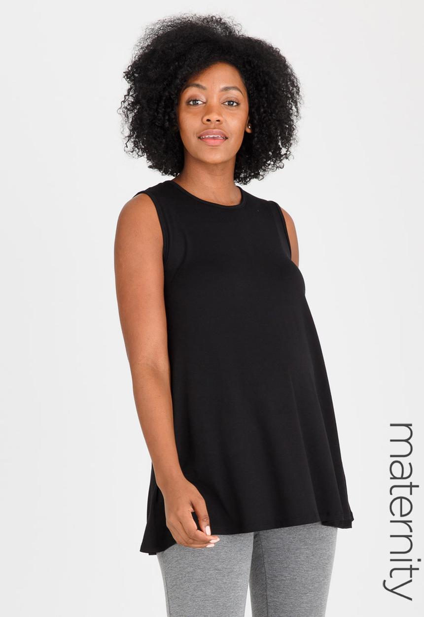 edit Maternity - Swing Vest Black