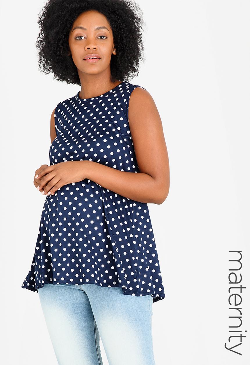 edit Maternity - Swing Vest Navy