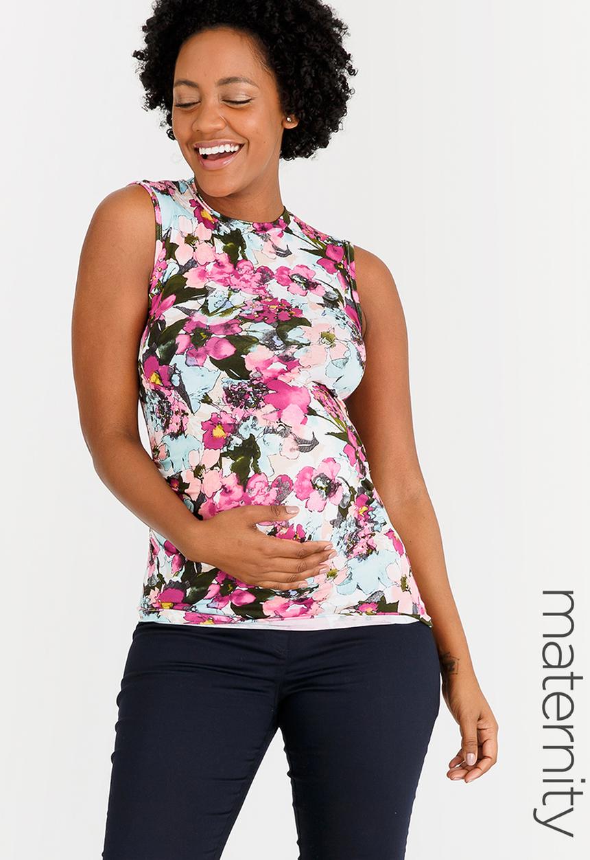 edit Maternity - High-Neck Top Multi-colour