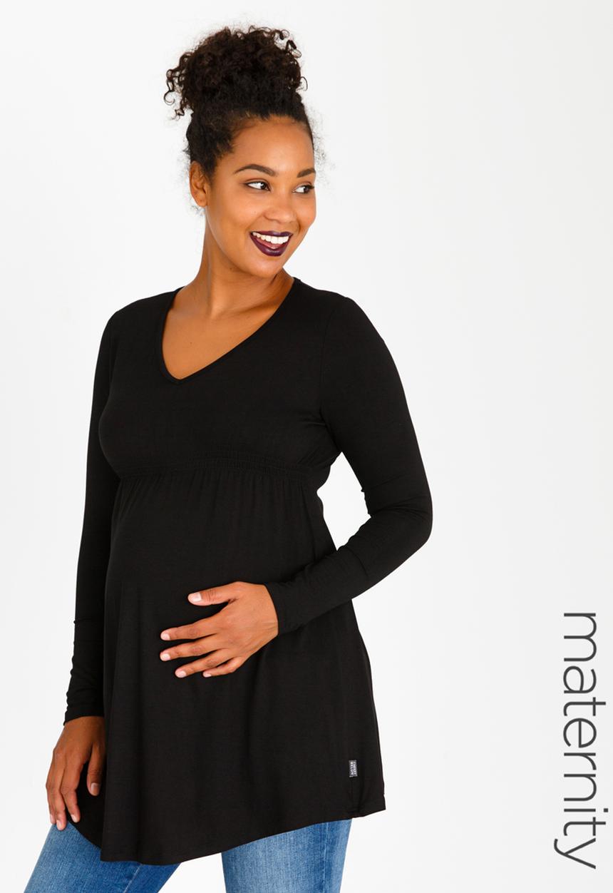 Cherry Melon - Basic Longsleeve Underbust Top Black