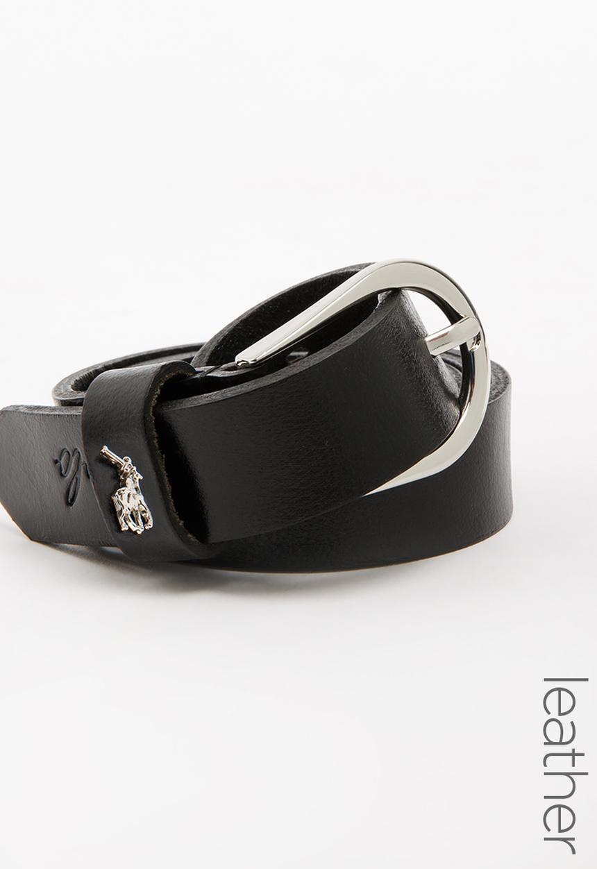 POLO - Leather Zoe Belt Black