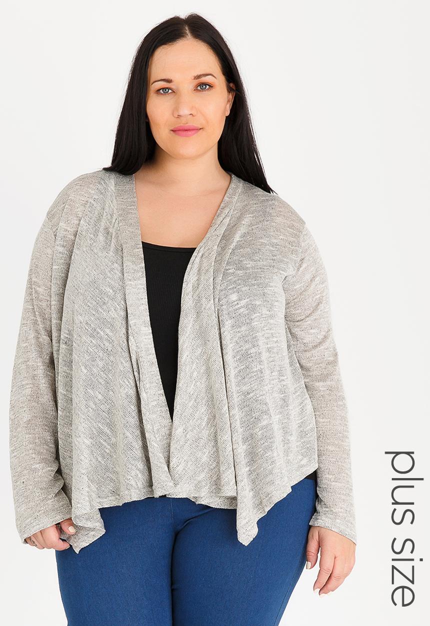 edit Plus - Light Weight Cardigan Grey