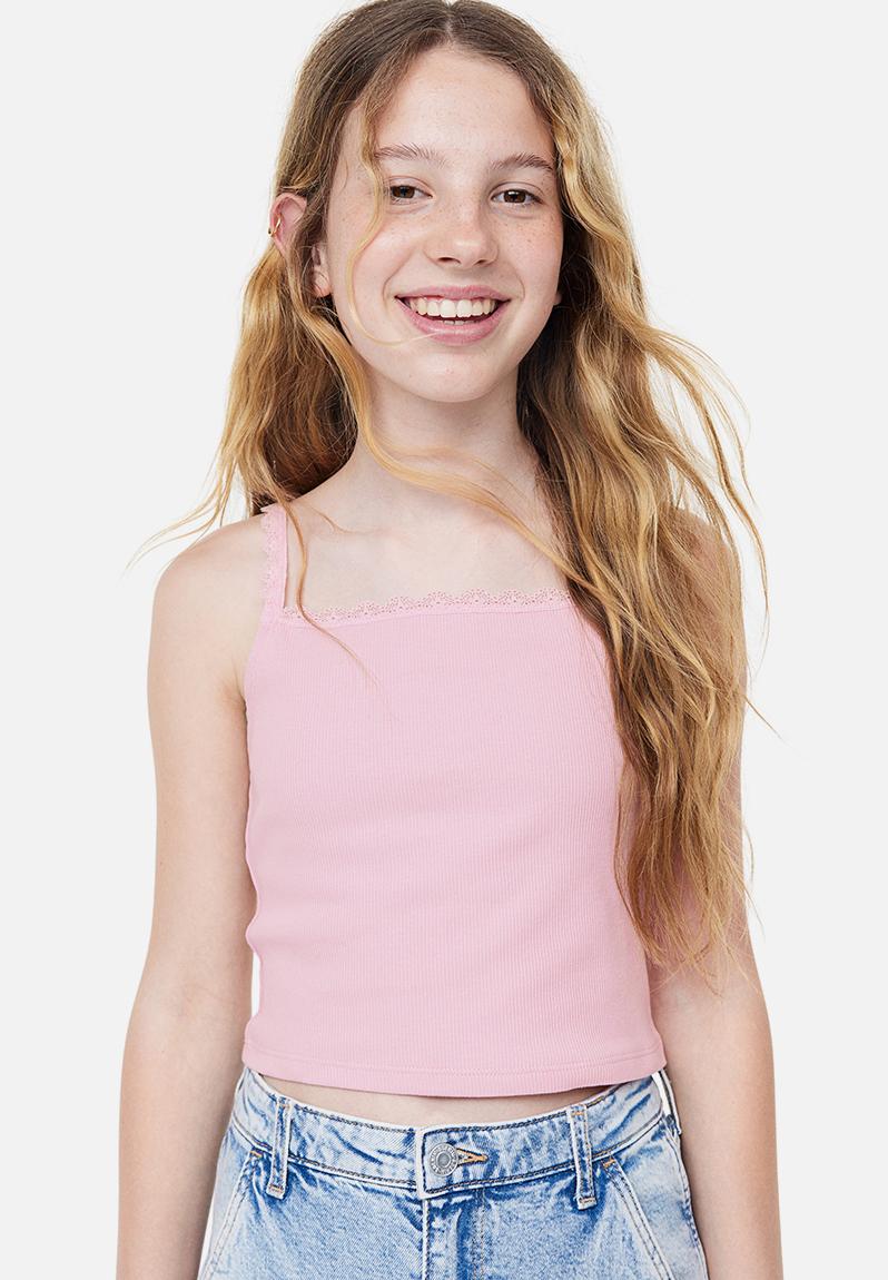 Strappy top - light pink - 1156853005