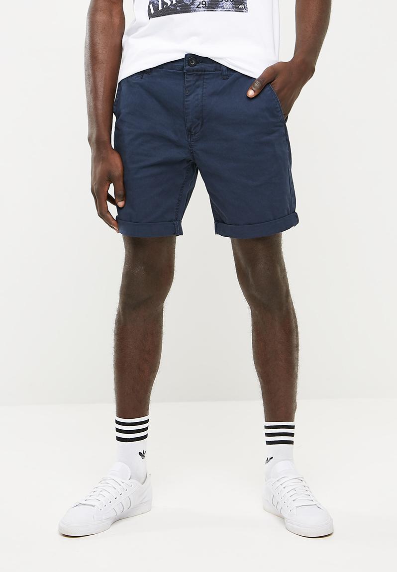 Chino shorts with turn up hem navy S.P.C.C. Shorts