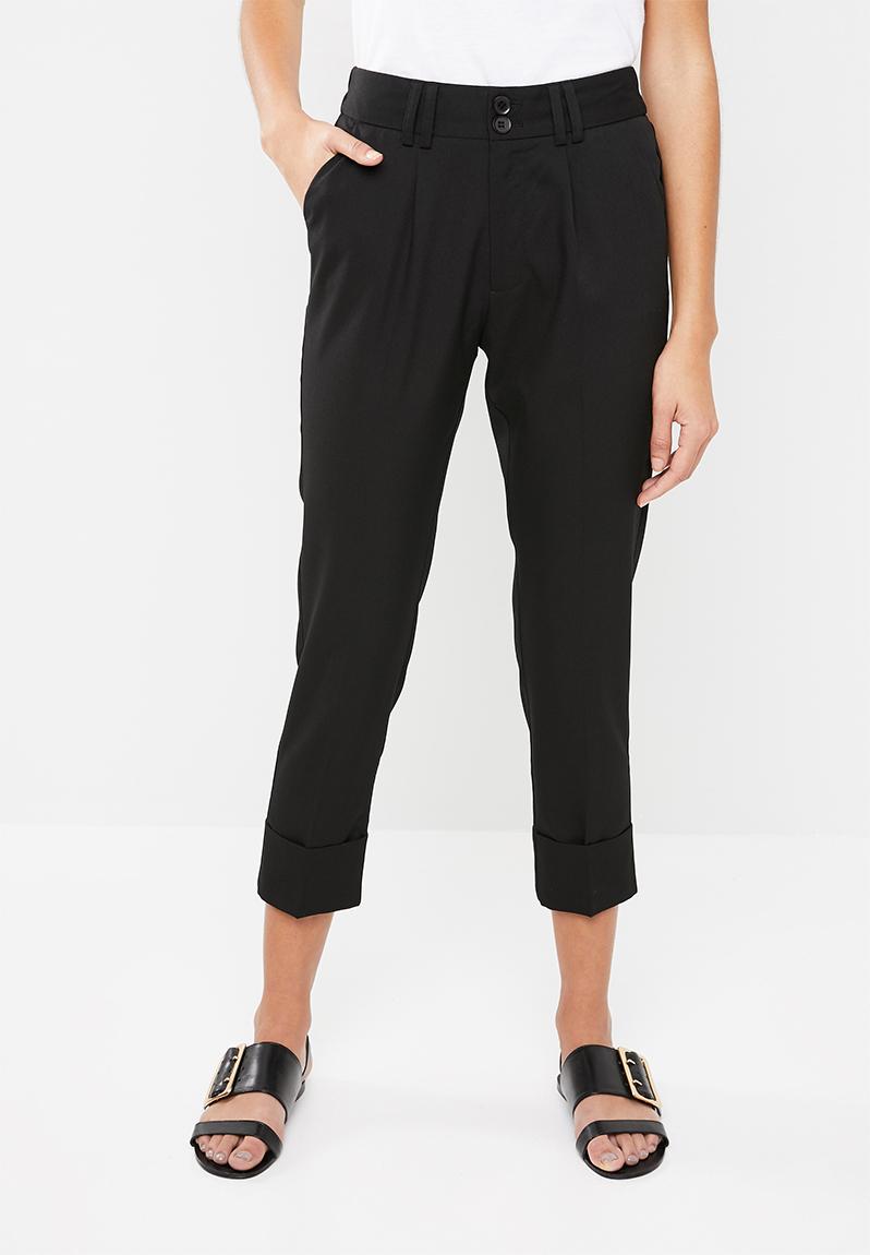 Suit Trouser with turn up cuff - Black Superbalist Trousers ...