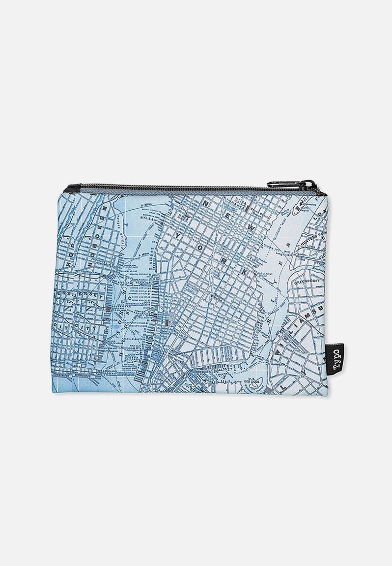 Campus pencil case - blue map Typo Stationery | Superbalist.com