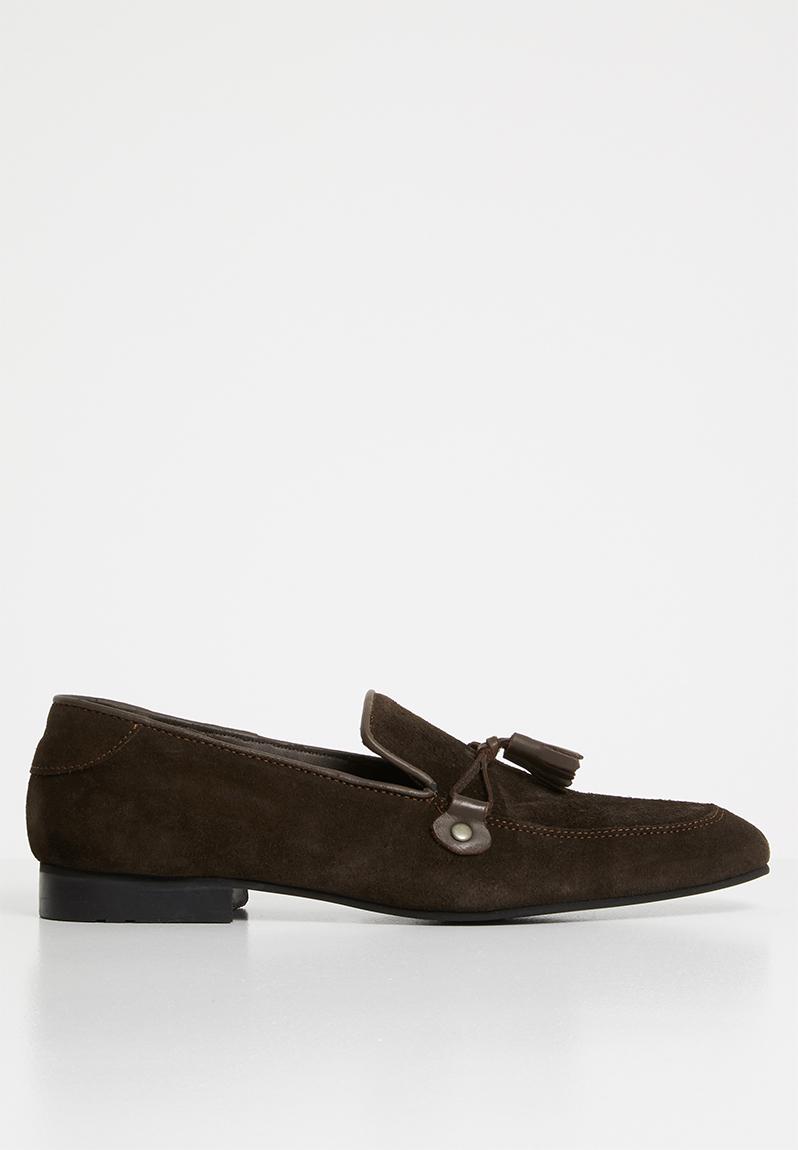 Tassel suede loafer - brown Superbalist Slip-ons and Loafers ...