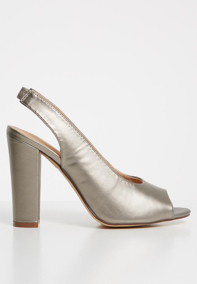 grey sling back heels