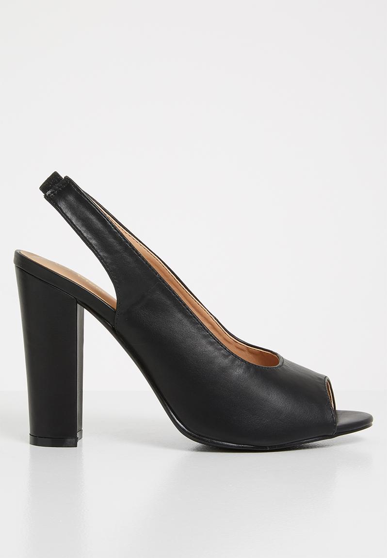 asos design pleasant high block heels in black