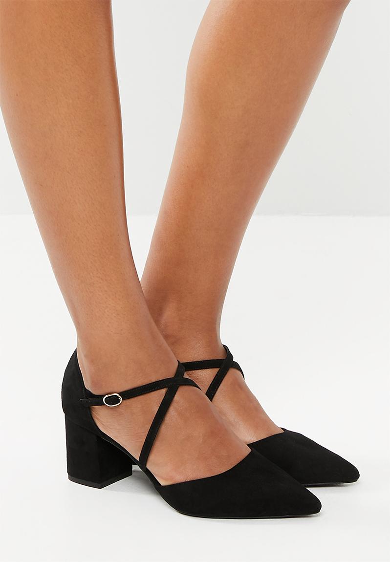 Cf rampage cross strap block heel - black New Look Heels | Superbalist.com