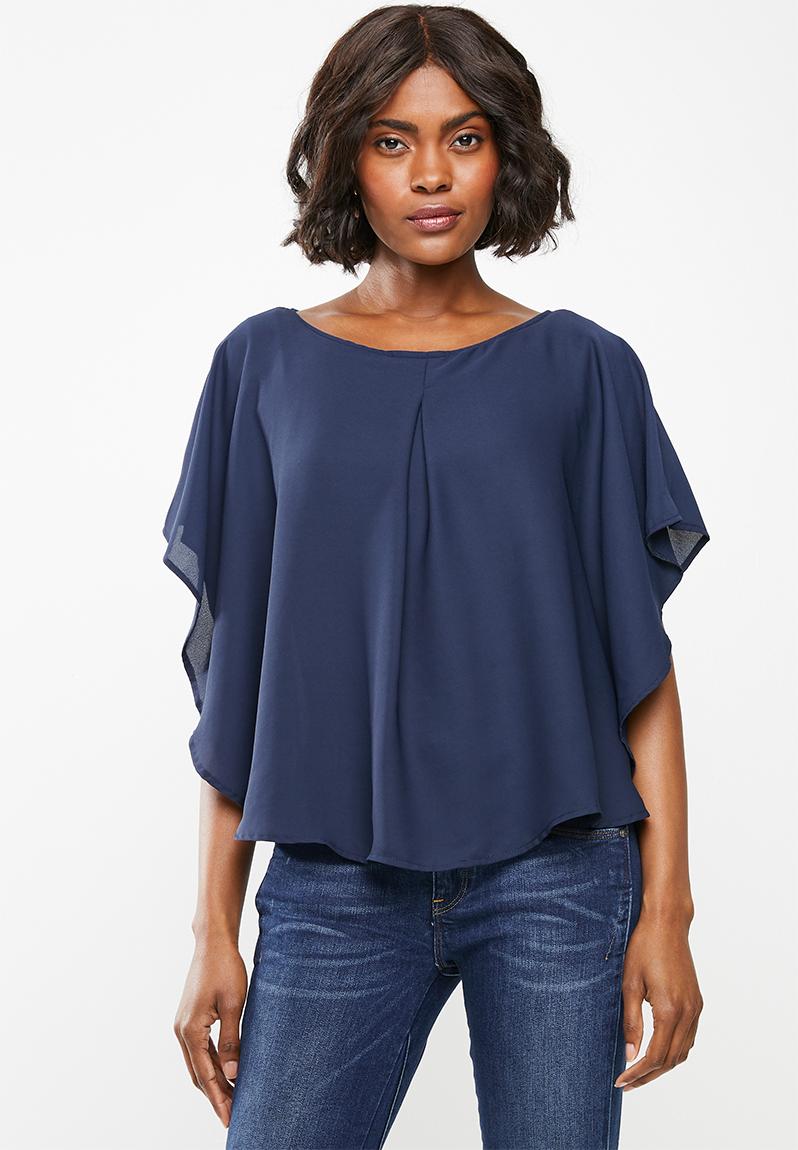Double layer blouse - navy edit Blouses | Superbalist.com