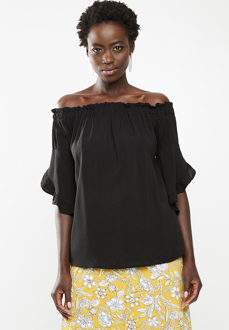 Bardot 3/4 sleeve blouse - black edit Blouses | Superbalist.com