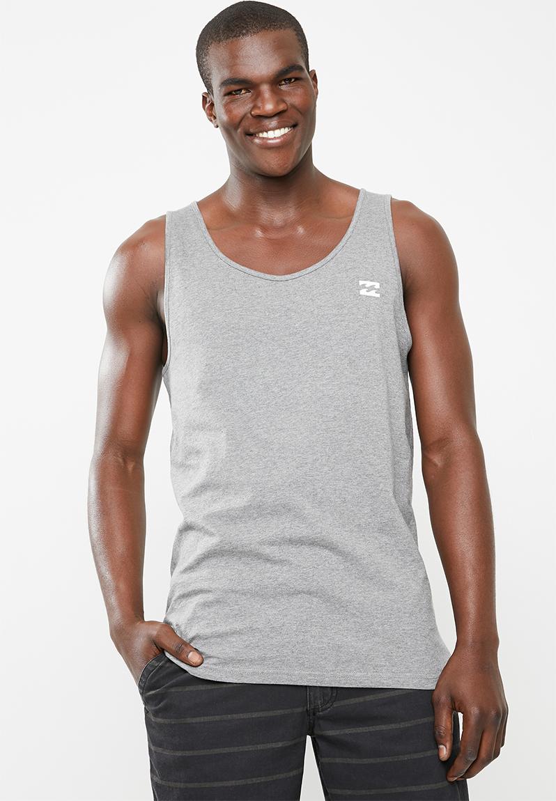 Essential Cotton Singlet Grey Melange Billabong T-shirts & Vests 