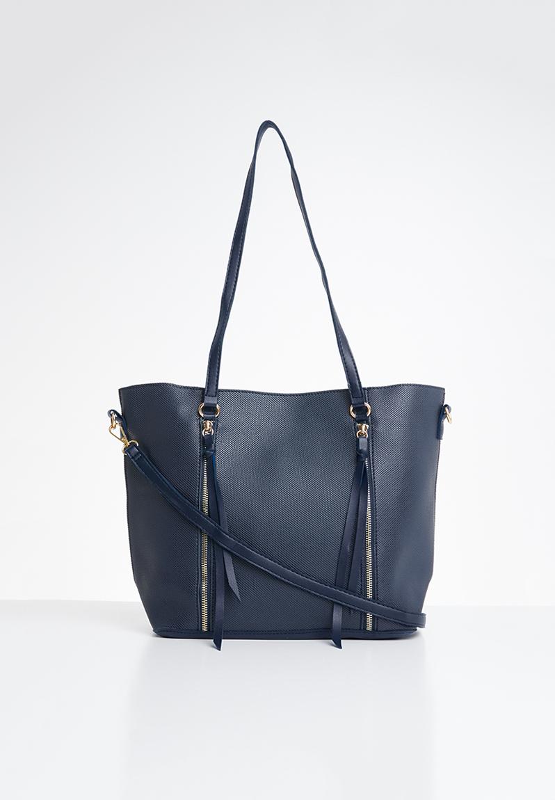 Zip detail tote bag - navy STYLE REPUBLIC Bags & Purses | Superbalist.com