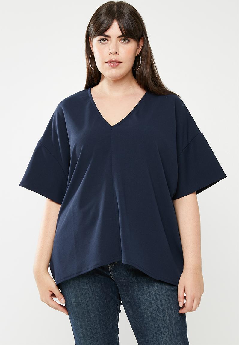 Oversized blouse - plus size - navy STYLE REPUBLIC PLUS Tops ...