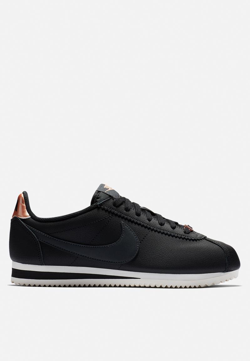 Nike Classic Cortez Leather - AV4618-001 - BLACK/ANTHRACITE-MTLC RED ...