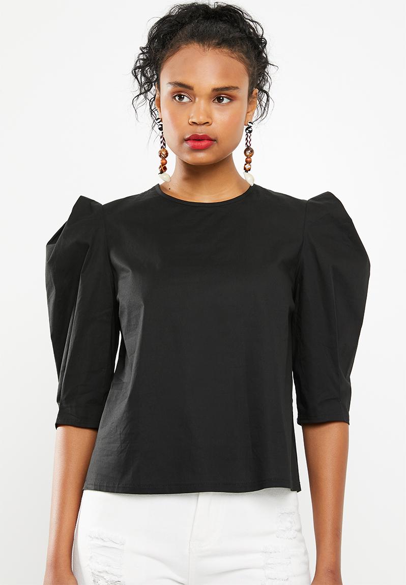 Structured blouse - black Superbalist Blouses | Superbalist.com