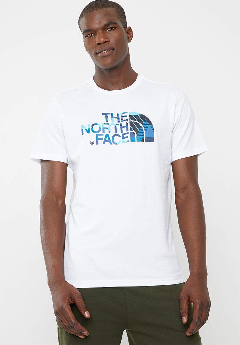 the north face white tee