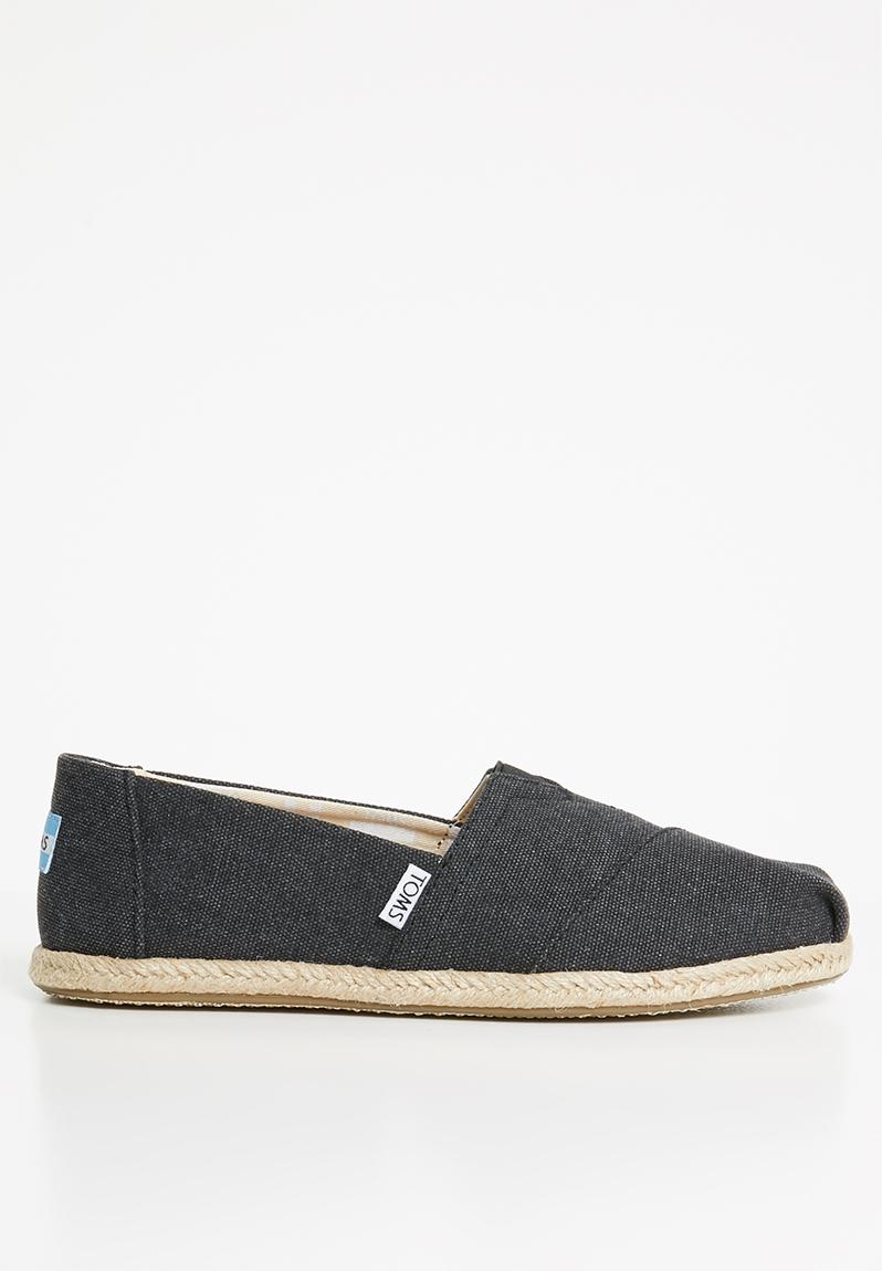 black canvas espadrilles flats