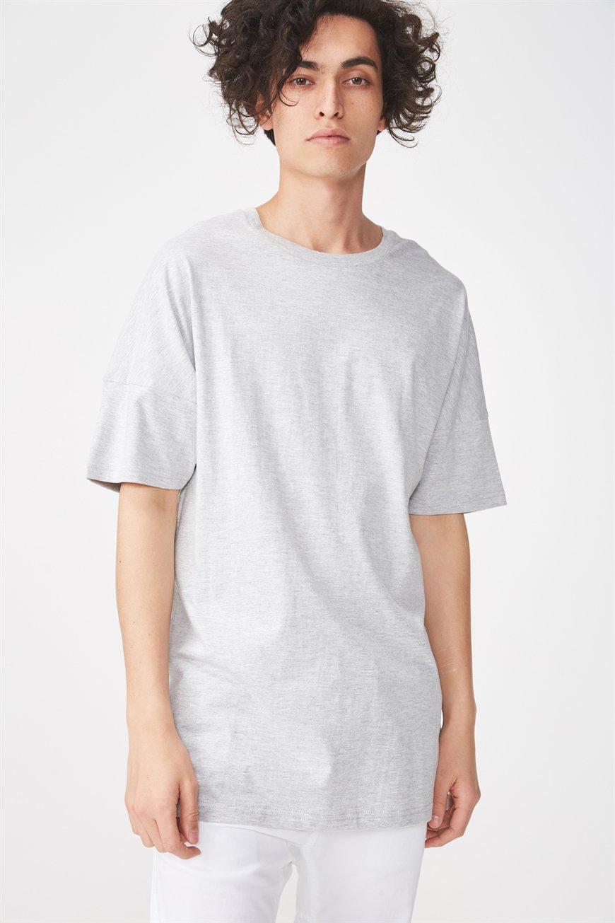 Drop shoulder longline tee - Light grey Cotton On T-Shirts & Vests ...