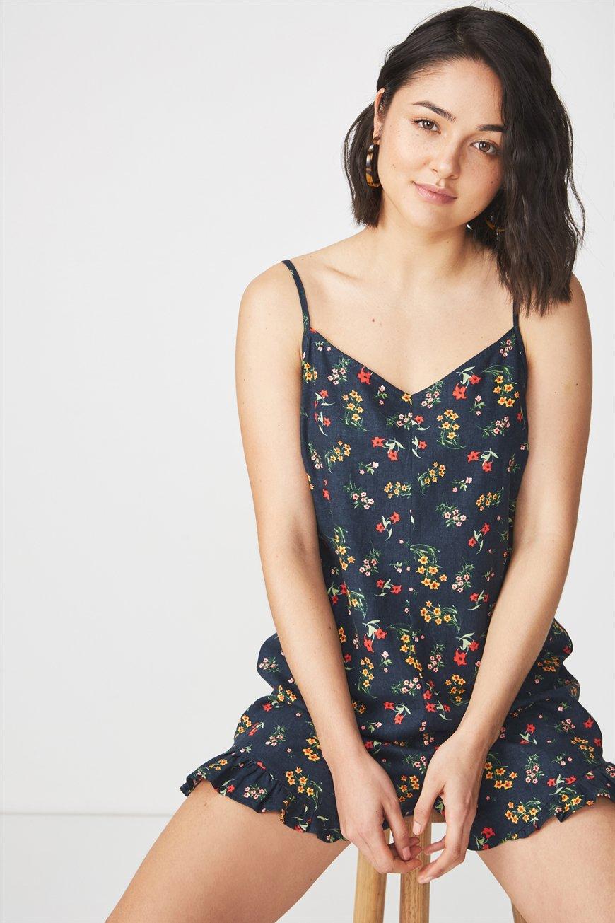 Woven Floral Lily strappy dress - moonlight/ navy Cotton On Casual ...