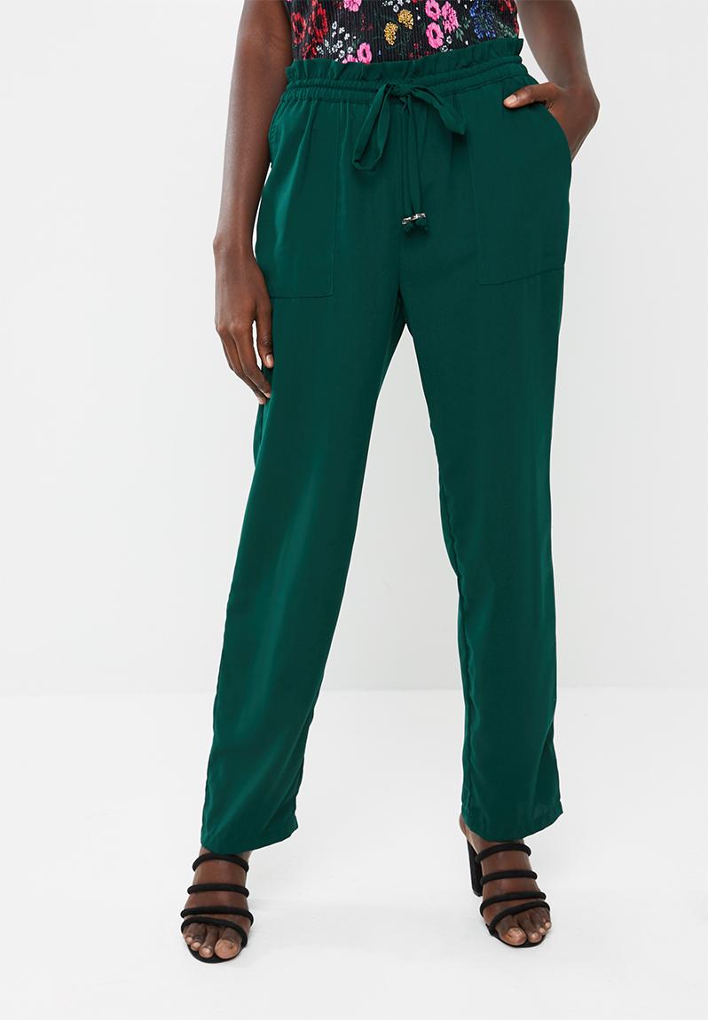 Dylan high waist pant - green Vero Moda Trousers | Superbalist.com