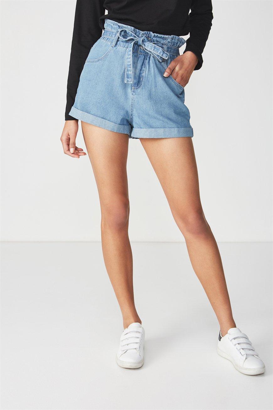 Paperbag shorts - mid stone blue Cotton On Shorts | Superbalist.com