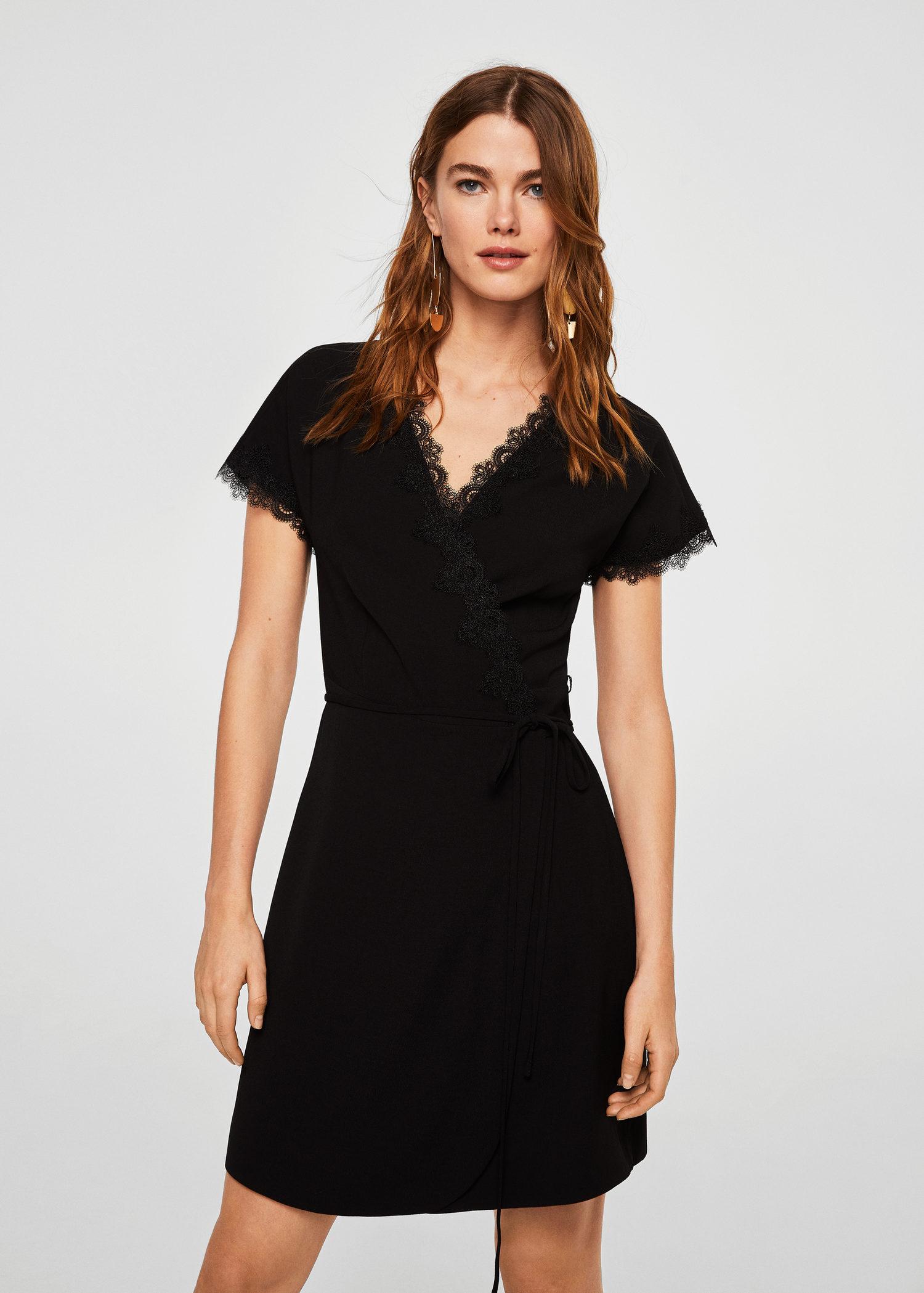 asos mango black dress