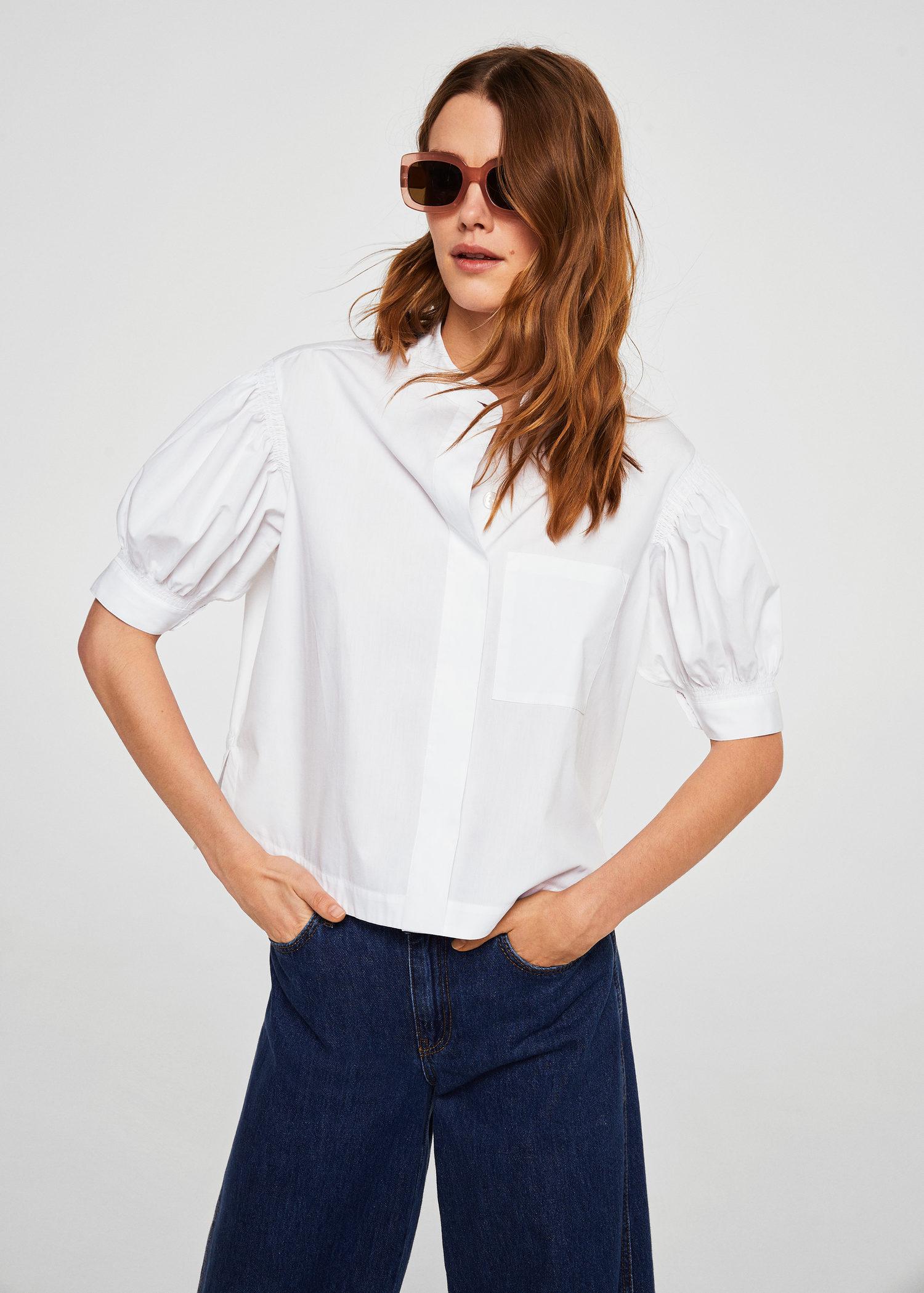 mango puffed sleeves blouse