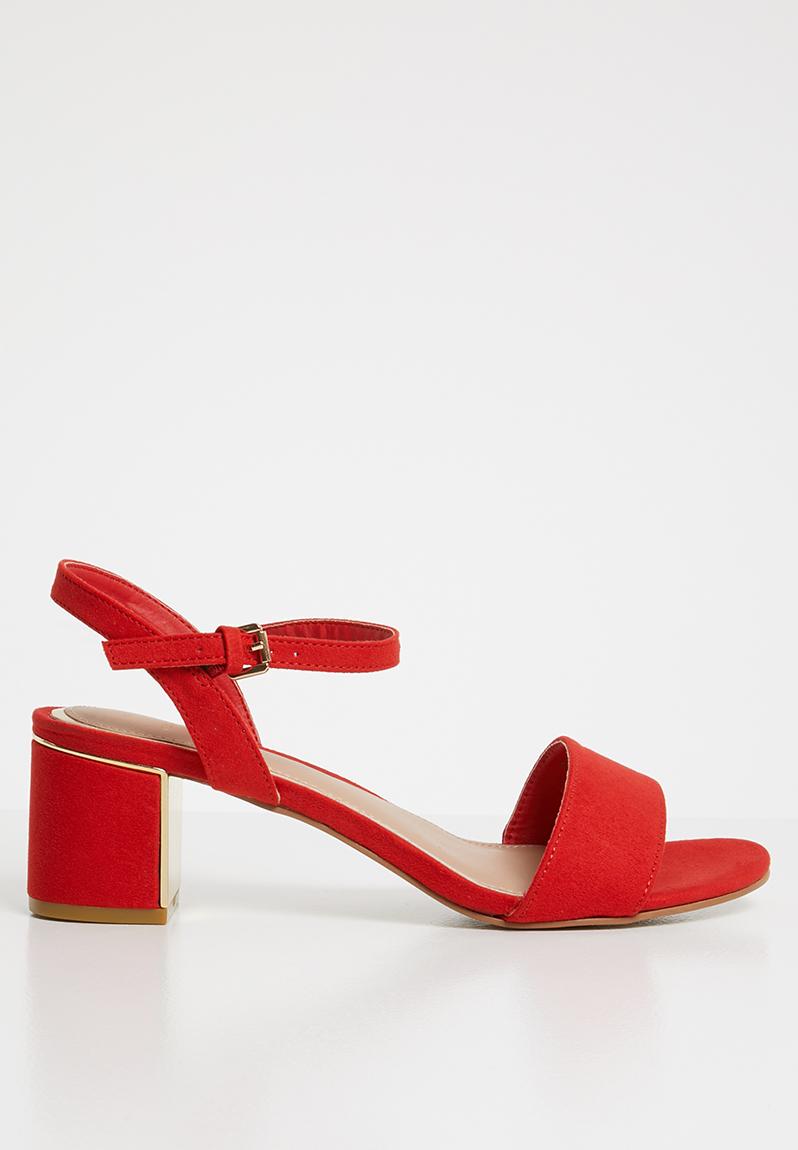 Wide fit steel - red New Look Heels | Superbalist.com