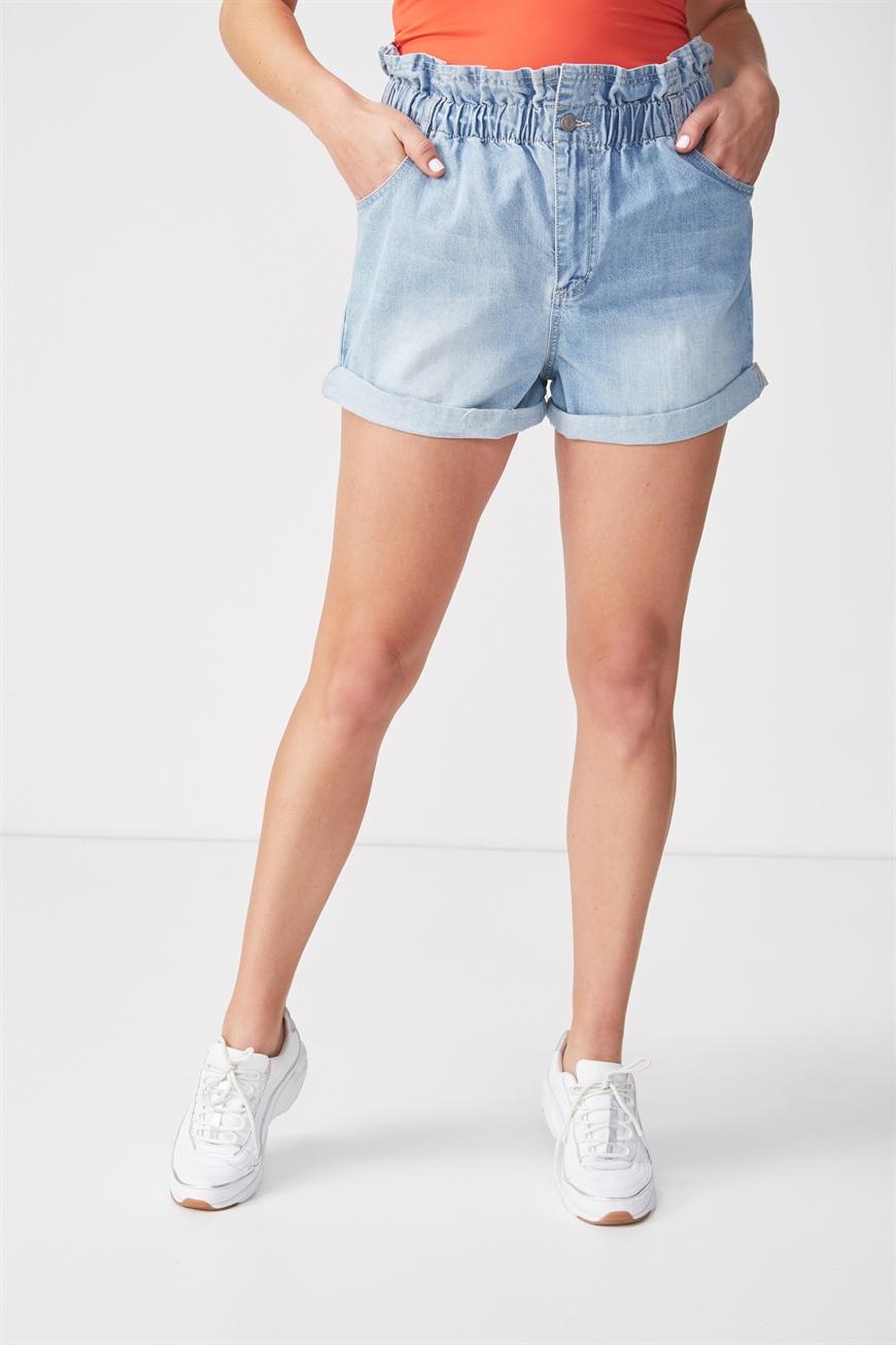 The huntington ruffle waist shorts - vintage blue Supré Shorts ...