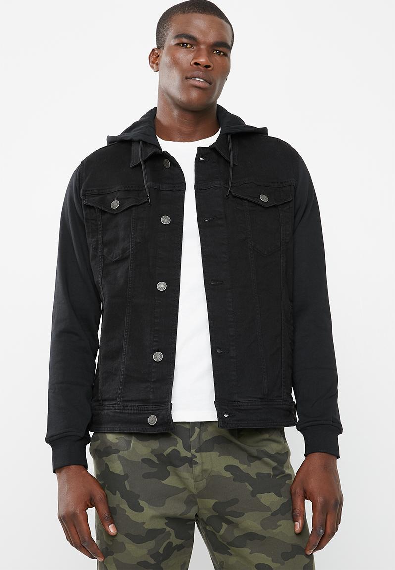 Denim hood jacket - black Jack & Jones Jackets | Superbalist.com