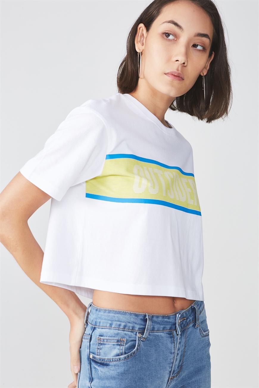 Graphic boxy tee - white outsider Factorie T-Shirts, Vests & Camis ...