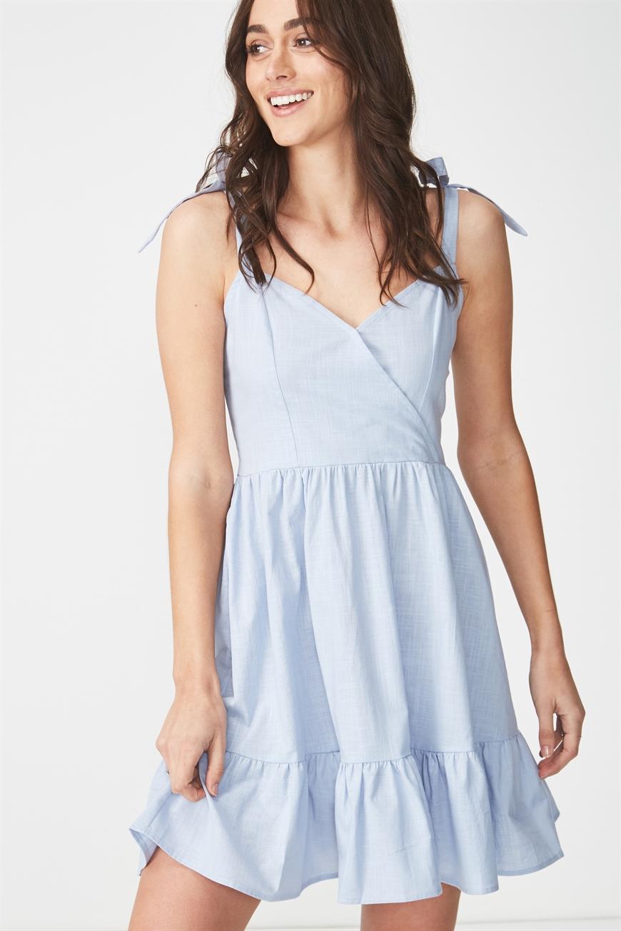 Woven kaya strappy sun dress - blue haze Cotton On Casual | Superbalist.com