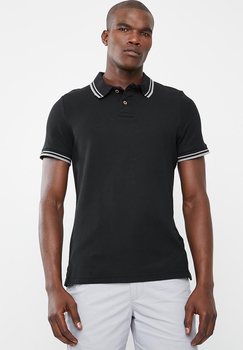 Tipped golfer - black STYLE REPUBLIC T-Shirts & Vests | Superbalist.com