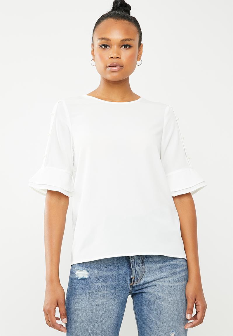 Elisa pearl blouse - white Vero Moda Blouses | Superbalist.com