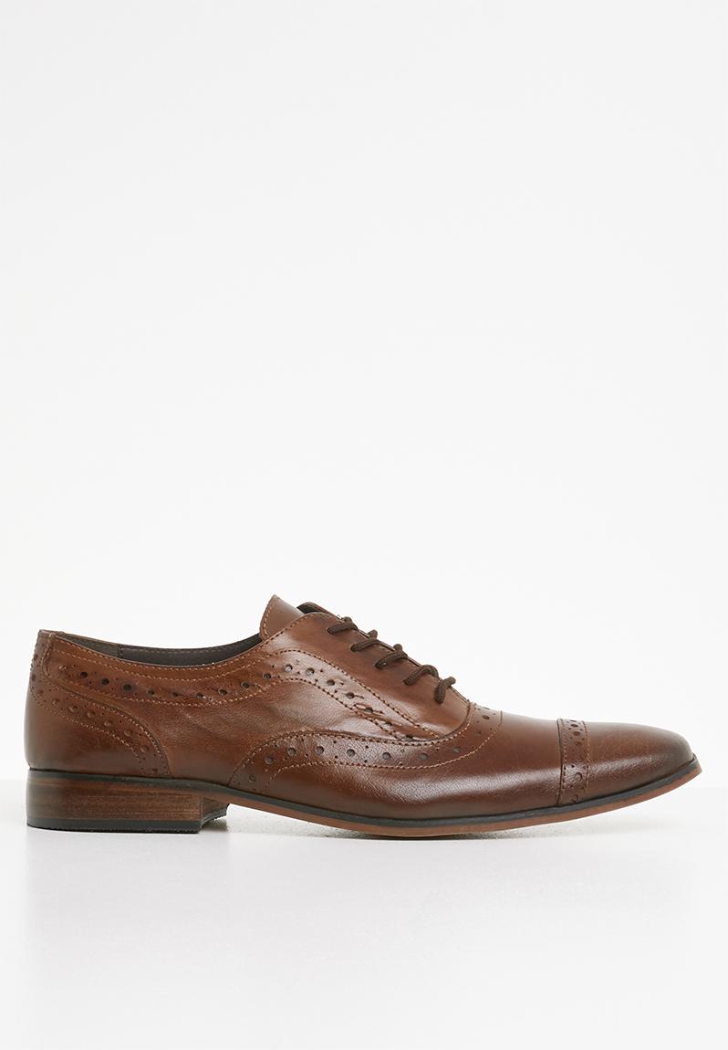 Formal toe detail lace-up shoes - brown STYLE REPUBLIC Formal Shoes ...