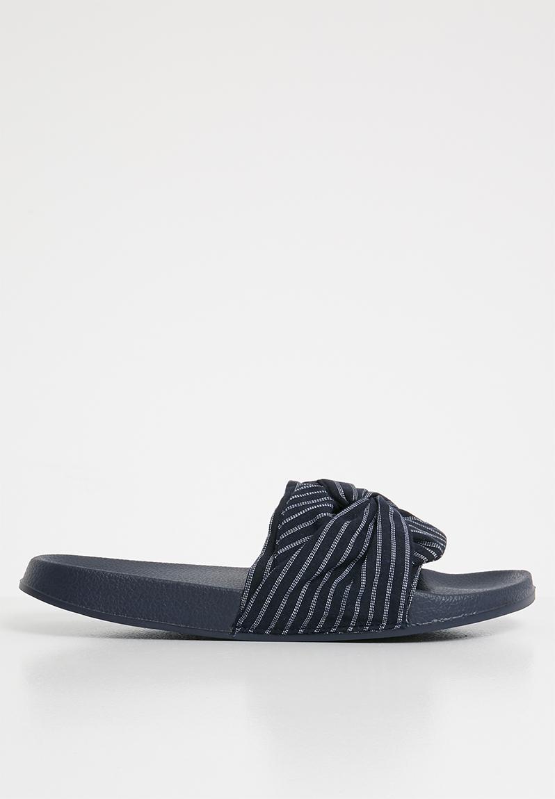 Wild slide - navy pinstripe Cotton On Sandals & Flip Flops ...