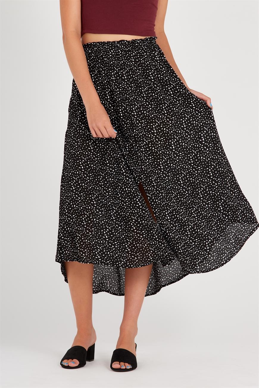 Button through maxi skirt/dot ditzy Supré Skirts | Superbalist.com